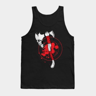 Skull Throwing Axe Tank Top